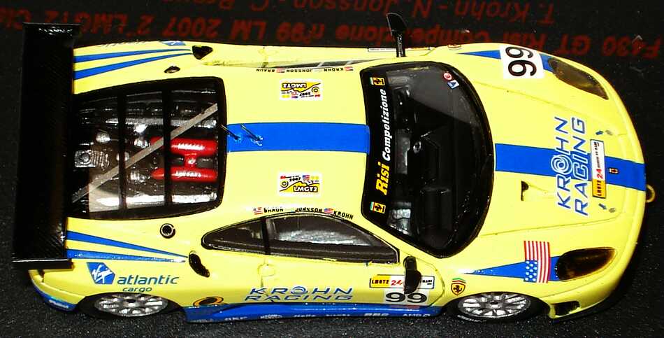 Foto 1:87 Ferrari F430 GT2 24h von Le Mans 2007 Risi Competizione, Krohn Racing Nr.99, Krohn / Jonsson / Braun (2. der LMGT2-Klasse) RedLine 87RL030
