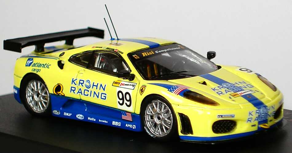 Foto 1:87 Ferrari F430 GT2 24h von Le Mans 2007 Risi Competizione, Krohn Racing Nr.99, Krohn / Jonsson / Braun (2. der LMGT2-Klasse) RedLine 87RL030