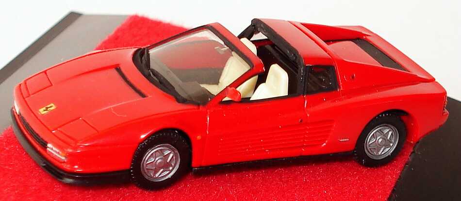 Foto 1:87 Ferrari Testarossa Spyder rot  (Minidiorama mit V12-Motorblock, Umbau) herpa