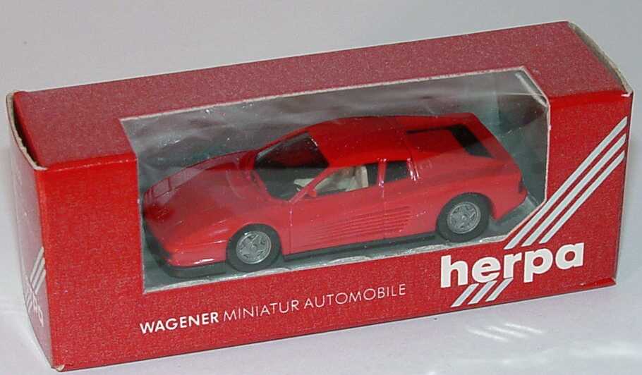 Foto 1:87 Ferrari Testarossa rot (rote Sichtfenster-Verpackung) herpa 2500