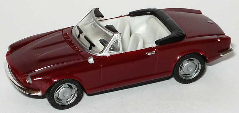 Foto 1:87 Fiat 124 Spider dunkelweinrot herpa 022354