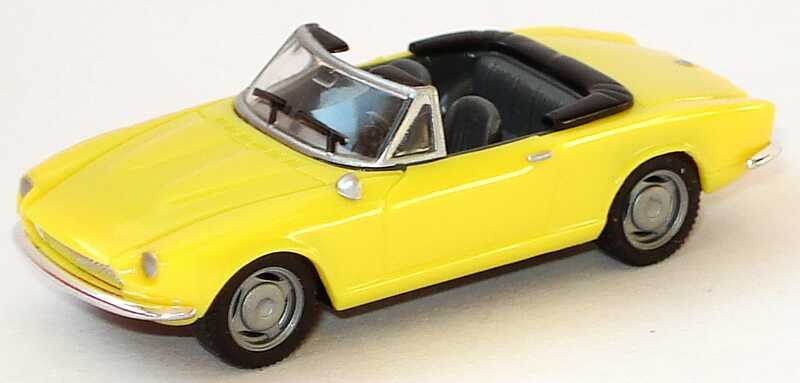 Foto 1:87 Fiat 124 Spider gelb herpa 022354