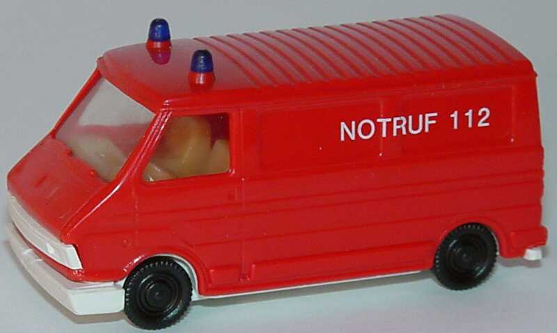 Foto 1:87 Fiat 242 Kasten Feuerwehr Notruf 112 (Druck einzeilig) Praliné