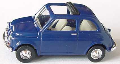 Foto 1:87 Fiat 500 F dunkelblau, Dach offen Busch 48700