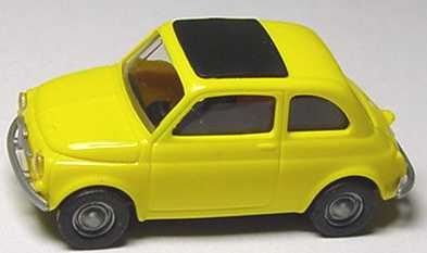 Foto 1:87 Fiat 500 F gelb, Dach geschlossen Busch 48700