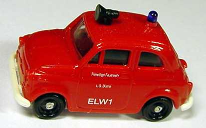 Foto 1:87 Fiat 500 Freiwillige Feuerwehr Dürre?, ELW 1, FLORI 1 I.M.U.