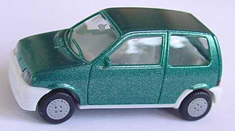 Foto 1:87 Fiat Cinquecento grünmet./weiß herpa 031141