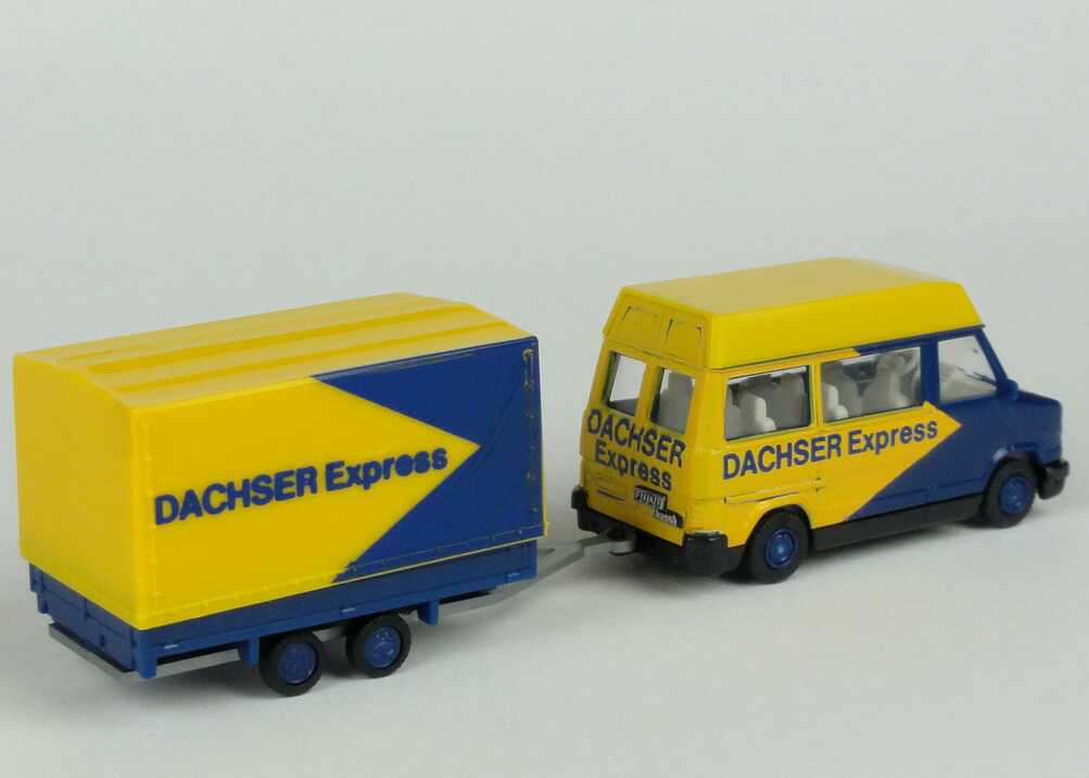Foto 1:87 Fiat Ducato I Bus Hochdach mit Anhänger Dachser Express Praliné 83223