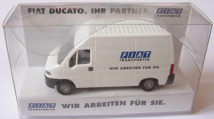 Foto 1:87 Fiat Ducato Kasten Hochdach Fiat Transporter - Wir arbeiten für Sie Werbemodell Busch