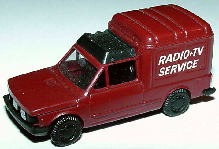 Foto 1:87 Fiat Fiorino Radio-TV Service weinrot Praliné