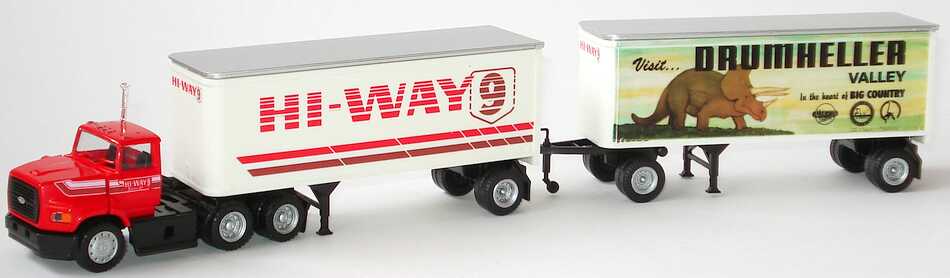 Foto 1:87 Ford 9000 Sleeper KoSzg 3/1/2 Hi-Way 9, Visit... Drumheller herpa Promotex6225
