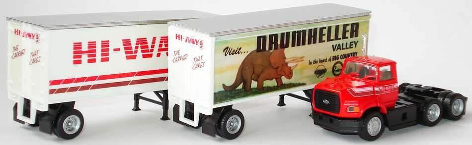 Foto 1:87 Ford 9000 Sleeper KoSzg 3/1/2 Hi-Way 9, Visit... Drumheller herpa Promotex6225