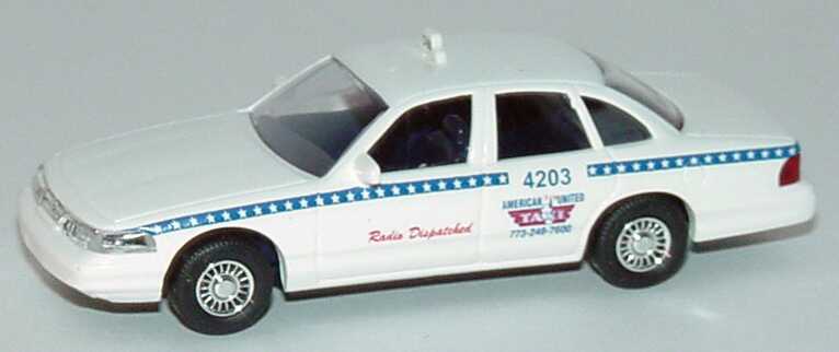 Foto 1:87 Ford Crown Victoria 1996 America United Taxi, Radio Dispatched Busch 49009