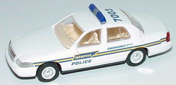 Foto 1:87 Ford Crown Victoria 1999 Memphis Police, 7003 Cop Car Collection