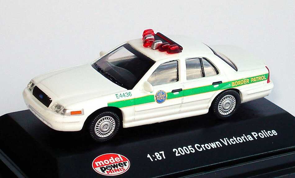 Foto 1:87 Ford Crown Victoria 2005 Border Patrol, E4436 Model Power 19409