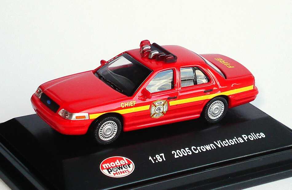 Foto 1:87 Ford Crown Victoria 2005 Fire Chief Model Power 19407