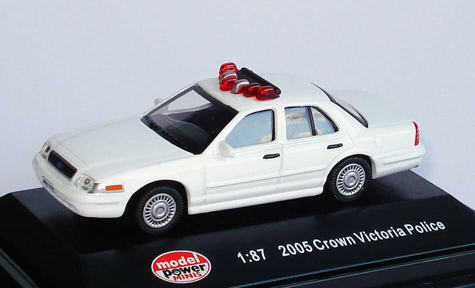 Foto 1:87 Ford Crown Victoria 2005 Policecar weiß Model Power 19390