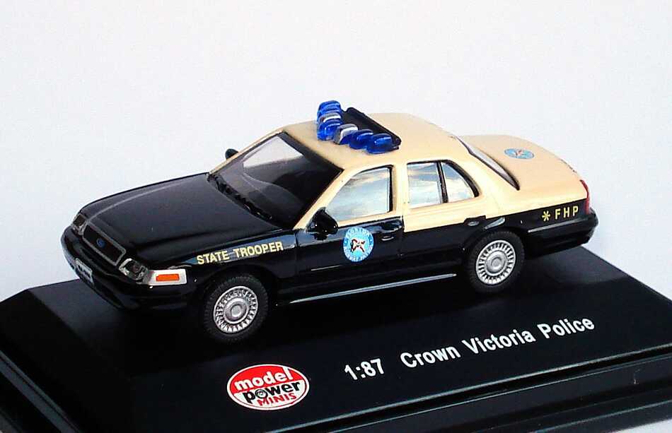 Foto 1:87 Ford Crown Victoria 2005 State Trooper, Florida Highway Patrol Model Power 19409