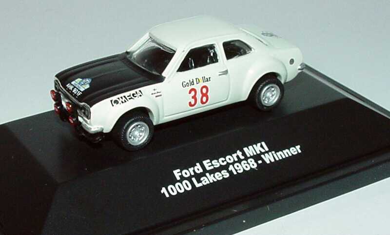 Foto 1:87 Ford Escort MK I Rallye 1000 Lakes 1968 Omega Nr.38 (Winner) Widea 3190107