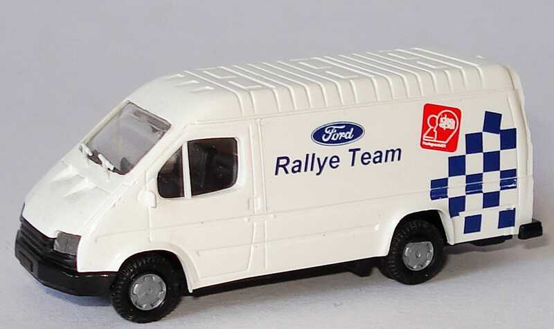 Foto 1:87 Ford Escort Transit Kasten mit Autotransportanhänger und Ford Probe idee+spiel Ford Rallye-Team Busch 49921
