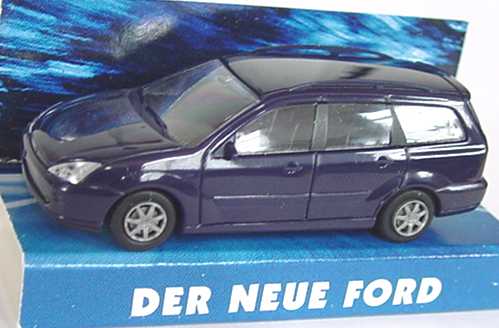 Foto 1:87 Ford Focus Turnier dunkelblau Werbemodell Rietze