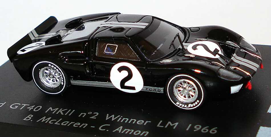Foto 1:87 Ford GT40 MK II 24h von Le Mans 1966 Nr.2, Bruce McLaren / Chris Amon (Sieger) Spark 87LM66