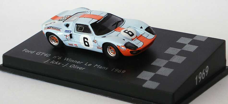 Foto 1:87 Ford GT40 MK II 24h von Le Mans 1969 Gulf Nr.6, Jacky Ickx / Oliver (Sieger) Spark 87LM69