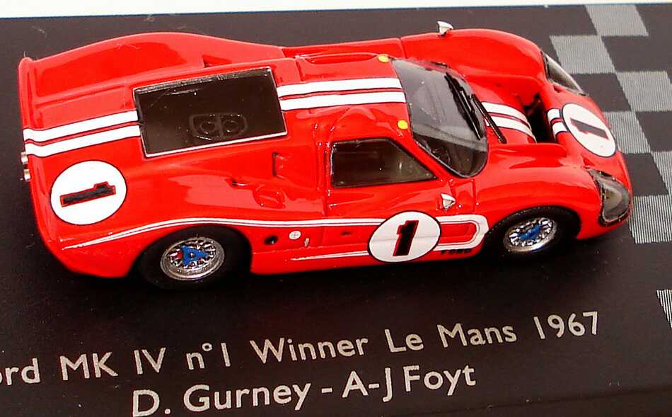 Foto 1:87 Ford GT40 MK IV 24h von Le Mans 1967 Nr.1, Gurney / Foyt (Sieger) Spark 87LM67