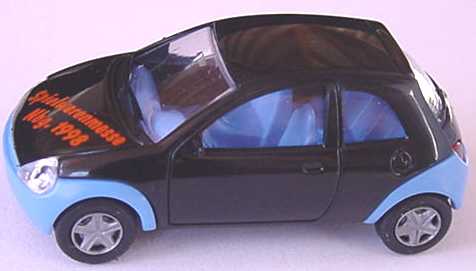 Foto 1:87 Ford Ka schwarz/hellblau Spielwarenmesse Nbg. 1998 Rietze