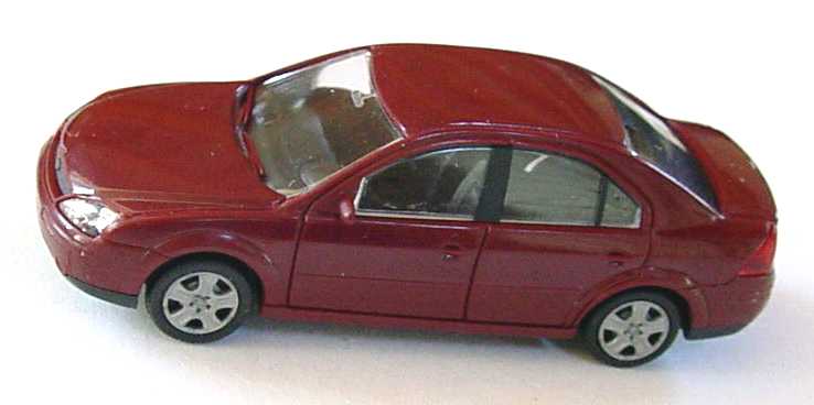 Foto 1:87 Ford Mondeo 2001 Stufenheck dunkelweinrot Rietze 11140