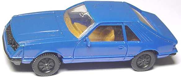 Foto 1:87 Ford Mustang III blau (alte Räder, unbdruckt) herpa 2028