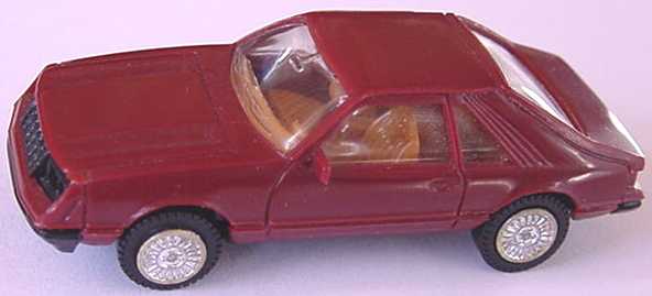 Foto 1:87 Ford Mustang III dunkelweinrot (neue Räder) herpa 2028