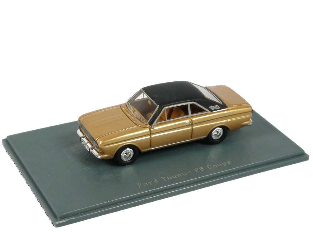 Foto 1:87 Ford Taunus 15m Coupé (P6) gold-met./schwarz NEO Scale Models 87331