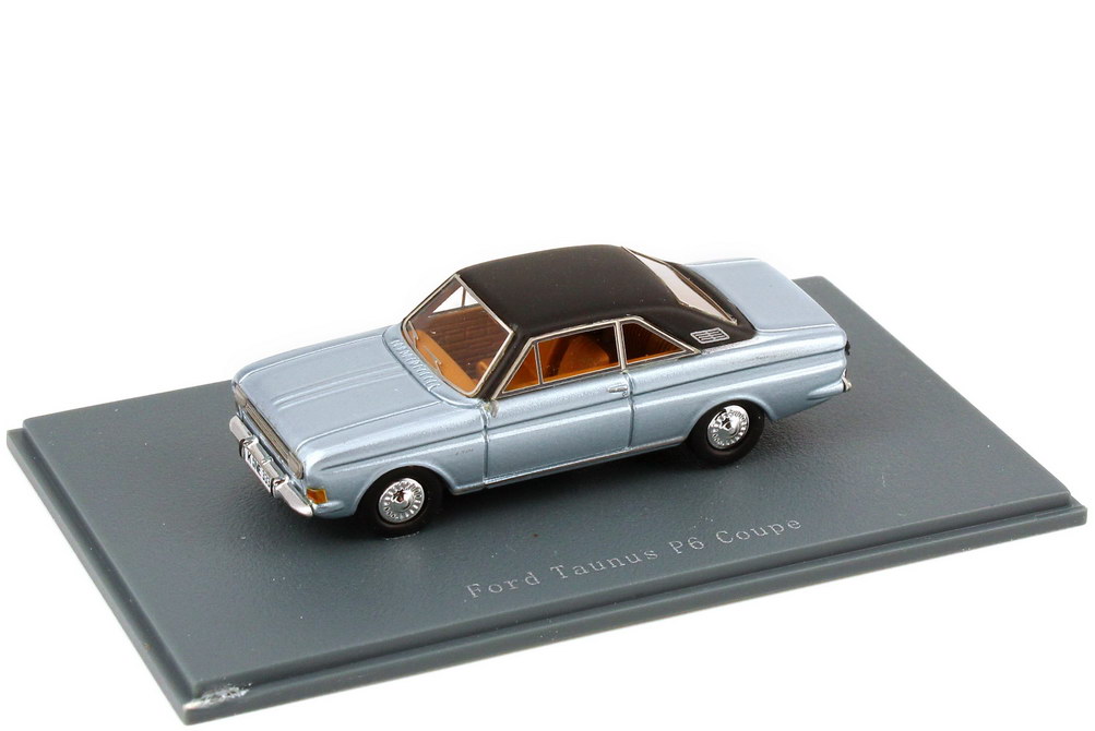 Foto 1:87 Ford Taunus 15m Coupé (P6) silber-blau-met./schwarz NEO Scale Models 87333