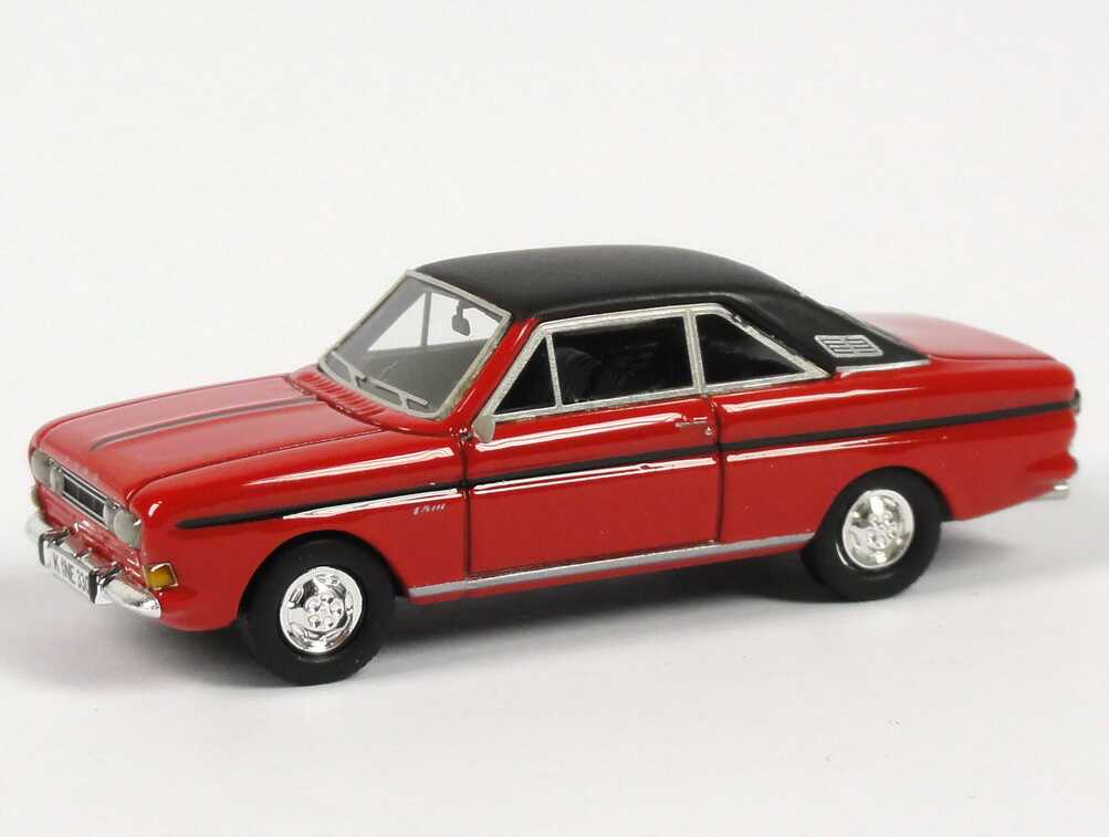 Foto 1:87 Ford Taunus 15m RS Coupé (P6) rot/schwarz NEO Scale Models 87330
