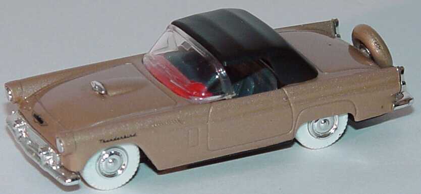 Foto 1:87 Ford Thunderbird ´56 Cabrio goldbeige-met. mit Softtop, de Luxe Praliné 5204