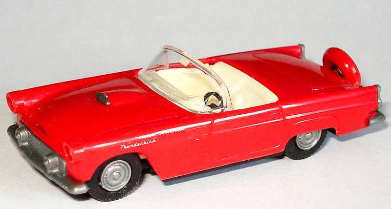 Foto 1:87 Ford Thunderbird ´56 Cabrio rot Praliné