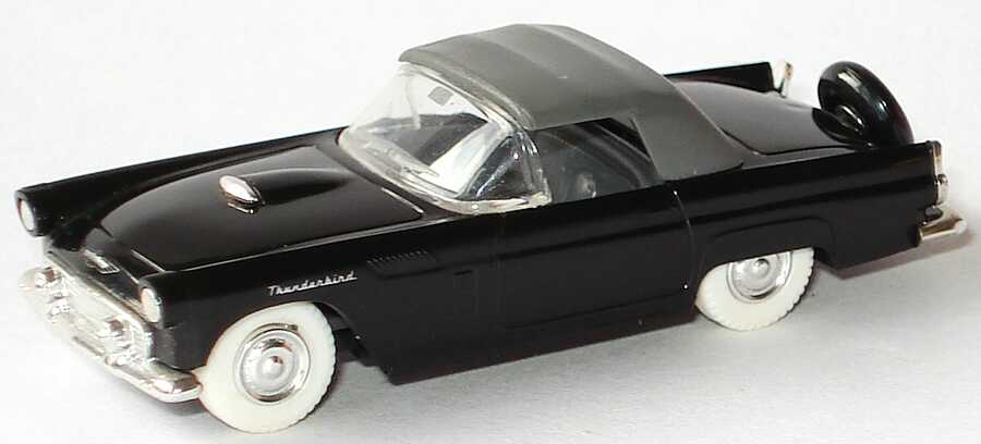 Foto 1:87 Ford Thunderbird ´56 Cabrio schwarz mit Softtop, de Luxe Praliné 5203