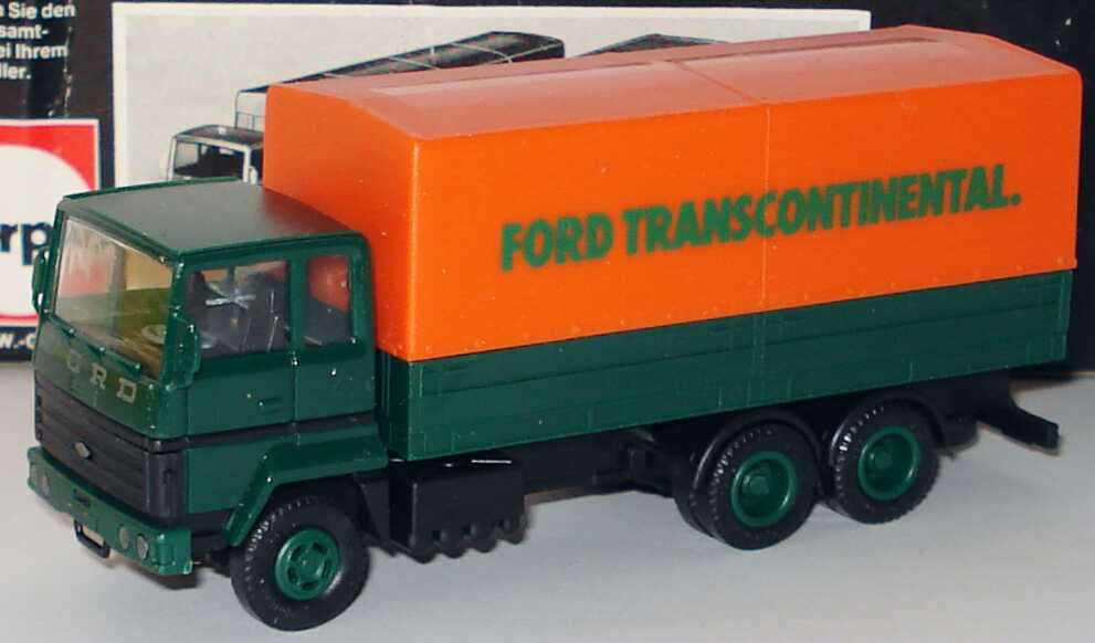 Foto 1:87 Ford Transcontinental 3a PP-Lkw dunkelgrün/orange Ford Transcontinental herpa 805290