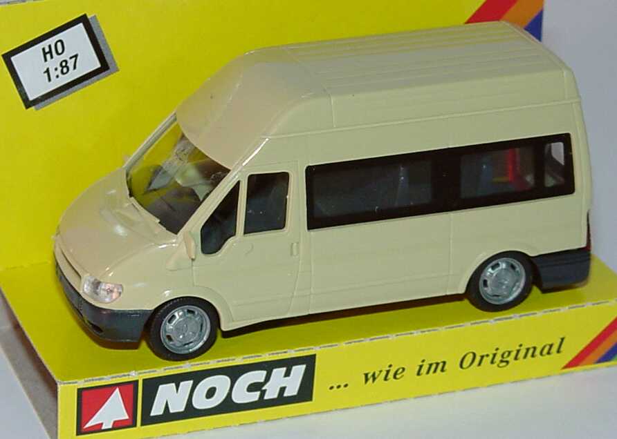Foto 1:87 Ford Transit 2000 Bus Hochdach Hoch beige Rietze Noch18153