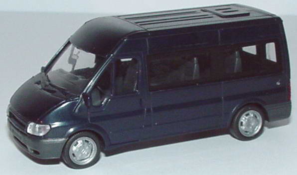 Foto 1:87 Ford Transit 2000 Bus Hochdach dunkelblau Rietze