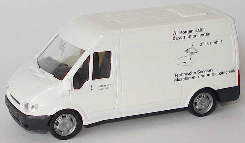 Foto 1:87 Ford Transit 2000 Kasten Mittelhochdach Infraserv Höchst Rietze