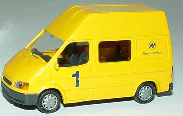 Foto 1:87 Ford Transit ´94 Kasten mit Mittelfenster Hochdach Airport Nürnberg - 1 Rietze 30702