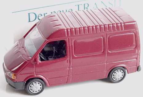 Foto 1:87 Ford Transit ´94 Kasten mittelhohes Dach weinrot Werbemodell Rietze