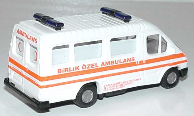 Foto 1:87 Ford Transit B Bus Ambulanz Türkei, Birlik Özel Ambulans Busch 43792