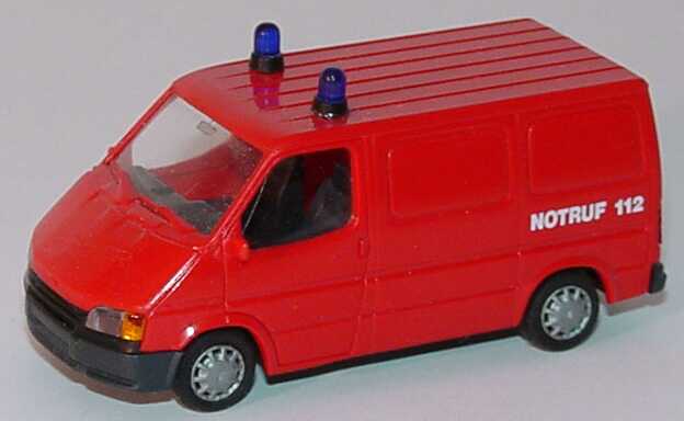 Foto 1:87 Ford Transit B Kasten Feuerwehr Notruf 112 Rietze