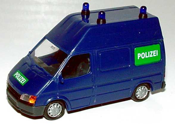 Foto 1:87 Ford Transit B Kasten Hochdach Polizei dunkelblau Rietze 50623