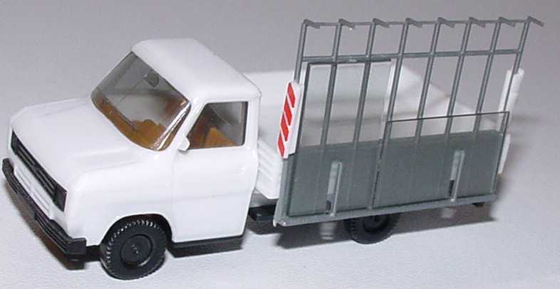 Foto 1:87 Ford Transit MK2 Pritsche mit Glasereiaufbau weiß herpa 4028