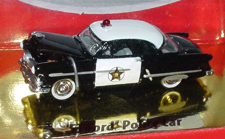 Foto 1:87 Ford Victoria (1953) Police Car schwarz/weiß Classic Metal Works 30114