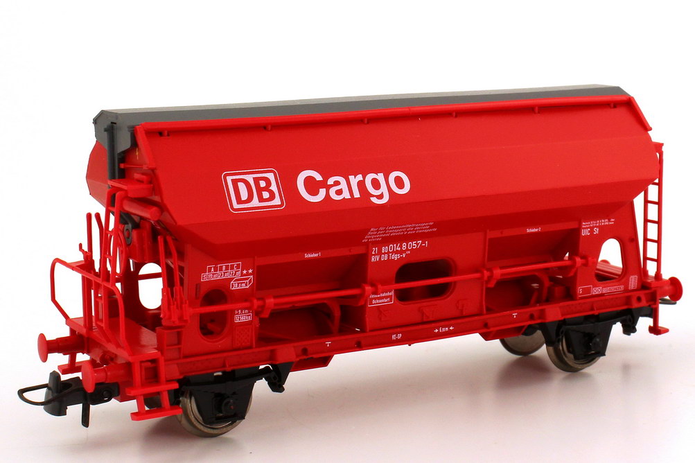 Foto 1:87 H0 Set 3x Talbot Schwenkdachwagen DB Cargo rot, Epoche V Roco 44188